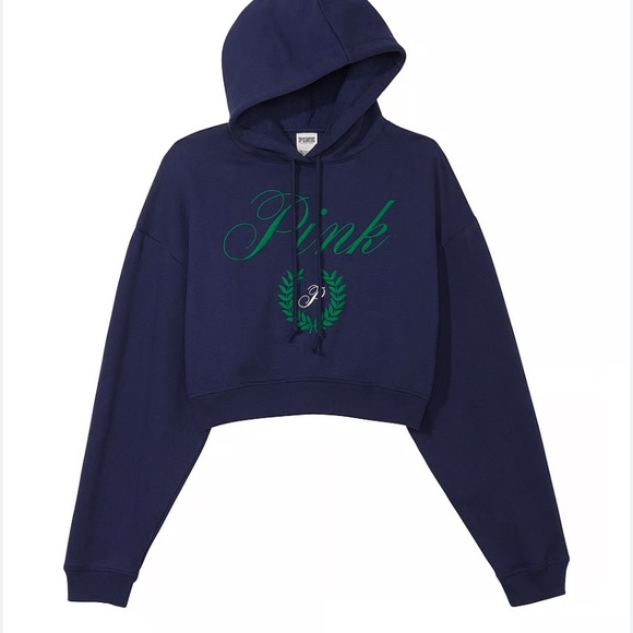 Victoria’s Secret PINK Everyday Fleece Cropped Hoodie NWT - Picture 1 of 4